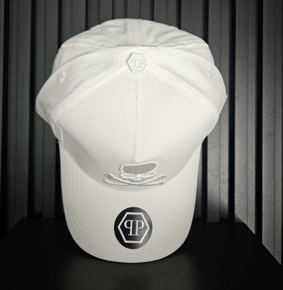 Philipp Plein White Skull and Crossbones Cap - Picture 5 of 8